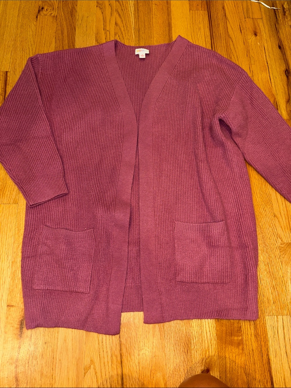 LuLaRoe Open-Front Cardigan Sweater - Plum